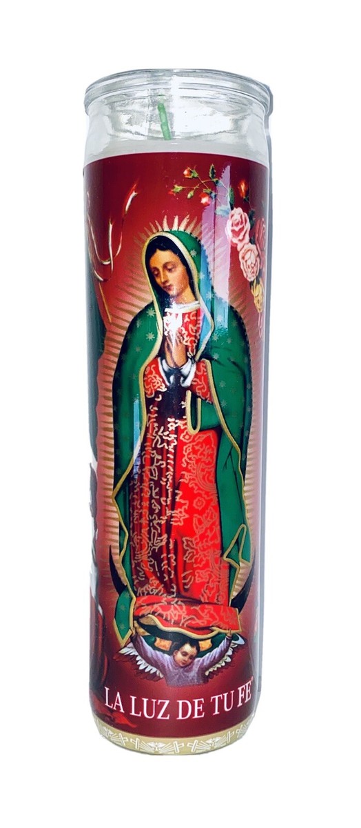 LA LUZ DE TU FE VIRGIN GUADALUPE CANDLE