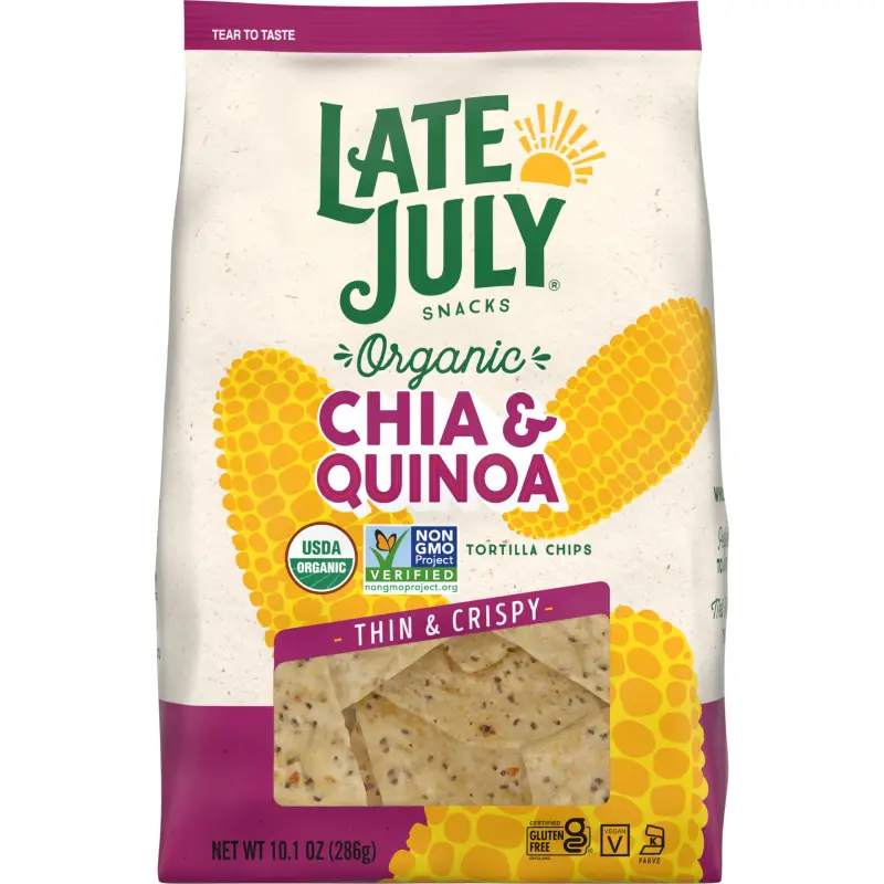 LATE JULY ORGANIC CHIA & QUINOA 10.1 OZ