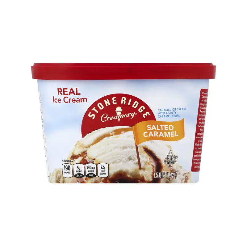 STONE RIDGE ICE CREAM CARAMEL PRALINE SUNDAE