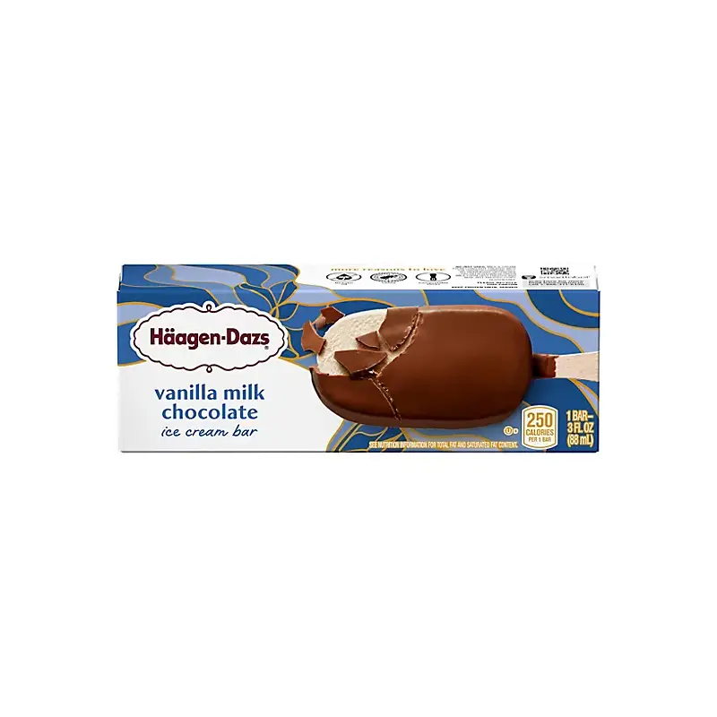 HAAGEN DAZS VANILLA MILK CHOCOLATE ICE CREAM
