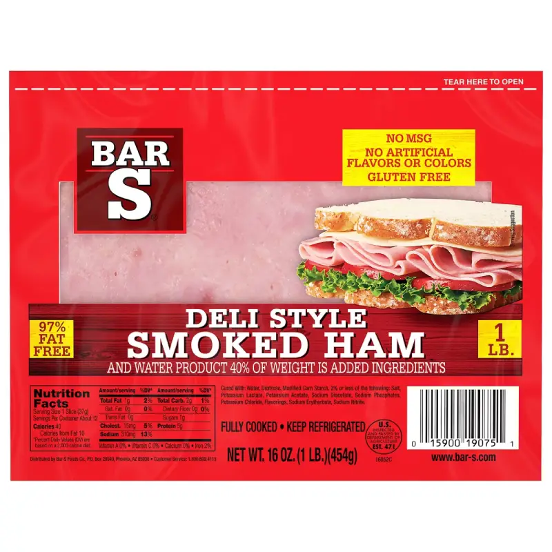 BAR S DELI SHAVED SMOKED HAM