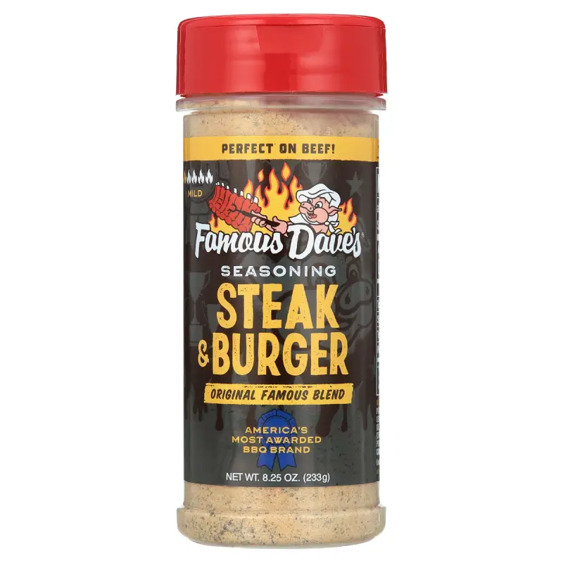 FAMOUS DAVES STEAK & BURGER SEASONING 8.25OZ