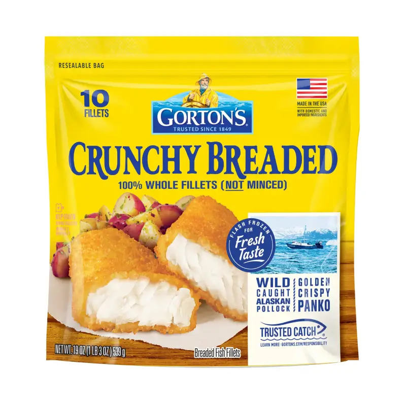 GORTONS CRUNCKY BREADED FISH FILLETS