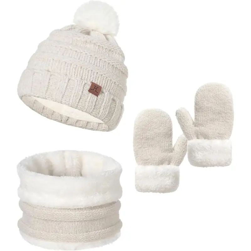 FAMILY MAID WINTER HAT AND GLOVES